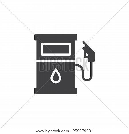 Gas Station Vector Icon. Filled Flat Sign For Mobile Concept And Web Design. Petrol Station Simple S