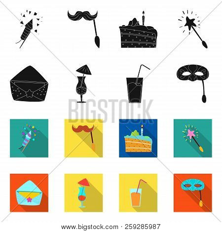 Vector Design Of Party And Birthday Sign. Set Of Party And Celebration Stock Vector Illustration.