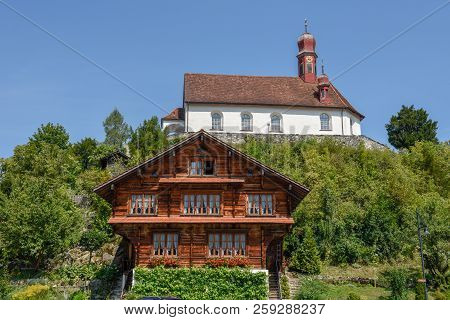 Flüeli-ranft, Switzerland - 5 August 2018: The Village Of Flüeli-ranft Birth And Life Place Of Saint