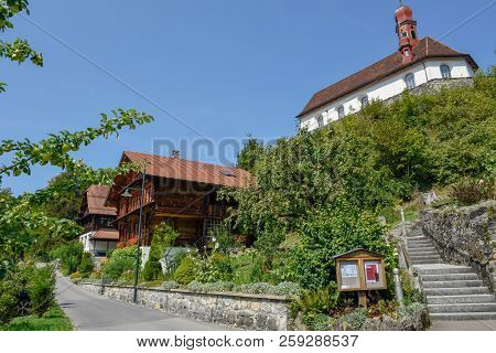 The Village Of Flüeli-ranft  On The Swiss Alps