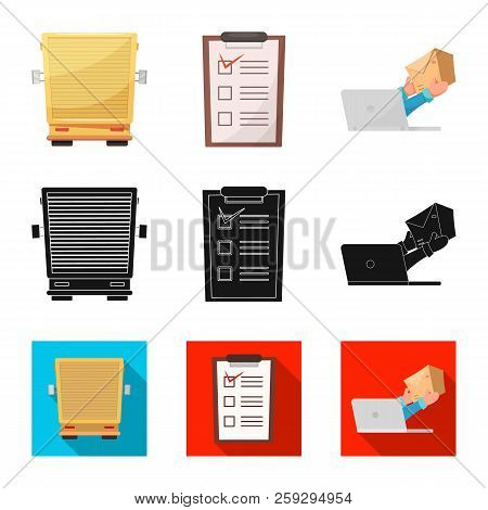Vector Design Of Goods And Cargo Icon. Collection Of Goods And Warehouse Stock Symbol For Web.