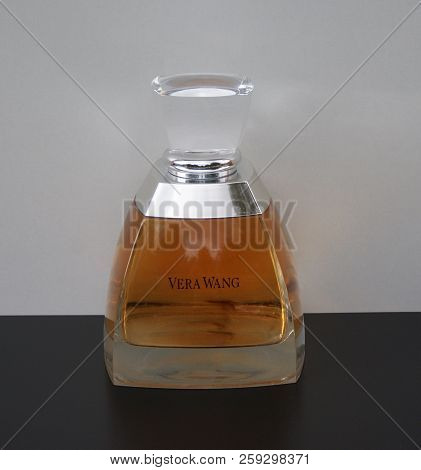 Vera Wang, Fragrance For Ladies, Large Perfume Bottle
Kassel, Germany, September 15, 2018: Vera Wang