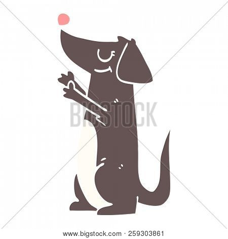 cartoon doodle well behaved dog