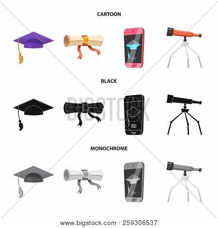 Vector Design Of Education And Learning Icon. Set Of Education And School Stock Vector Illustration.