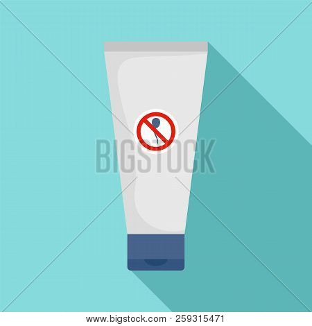 Spermicide Tube Icon. Flat Illustration Of Spermicide Tube Icon For Web Design