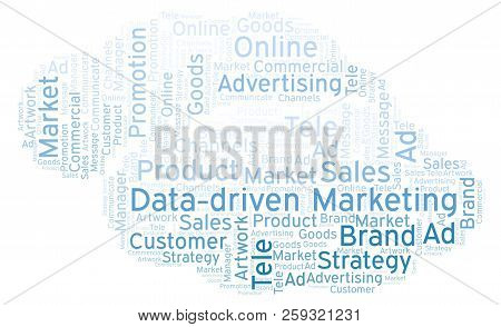 Word Cloud With Text Data-driven Marketing. Wordcloud Made With Text Only.
