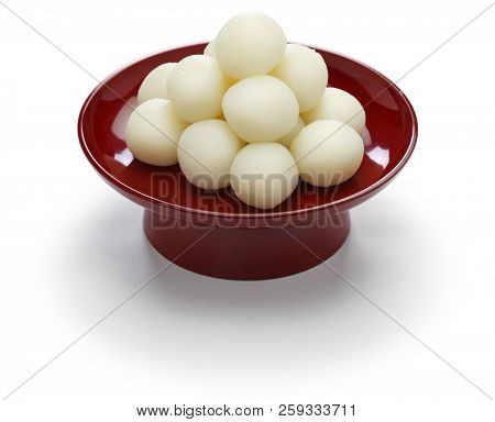 tsukimi dango, traditional  japanese rice dumpling for moon viewing event
