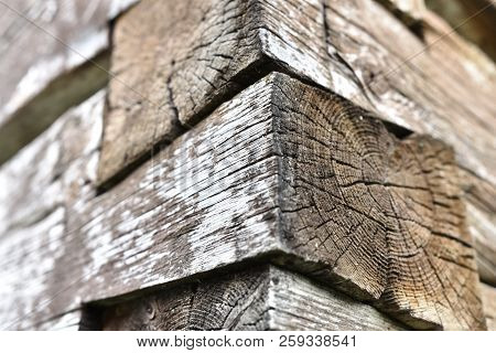 An Abstract Image Of Wooden Dovetail Joints.