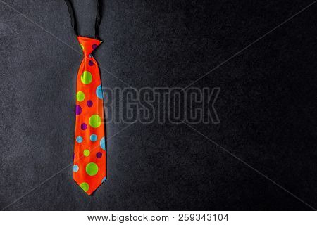 Colorful Frame With Party Items On Grey Background.carnival Conzept