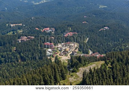 Summer Landscape Of Rhodope Mountains From Snezhanka Tower Near Ski Resort Pamporovo, Smolyan Region