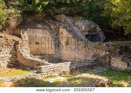 Butrint, Albania- 29 June 2014: Agora Ruins In Bothrotum, Ancient Greek And Later Roman City And Bis