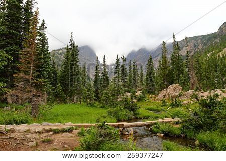 Tyndall Creek In The Rocky Mountain National Park, Colorado, Usa.