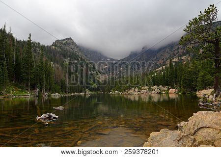 Dream Lake In The Rocky Mountain National Park, Colorado, Usa.