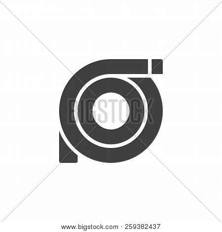 Watering Hose Vector Icon. Filled Flat Sign For Mobile Concept And Web Design. Hosepipe Simple Solid