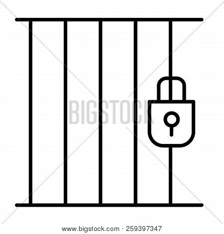Jail Thin Line Icon. Prison Illustration Isolated On White. Cell Outline Style Design, Designed For 