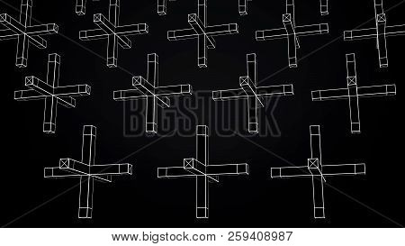 Animation Of Flying Flickering Particles Form A Heart Sign Or Like Symbol On Dark Background With Ea