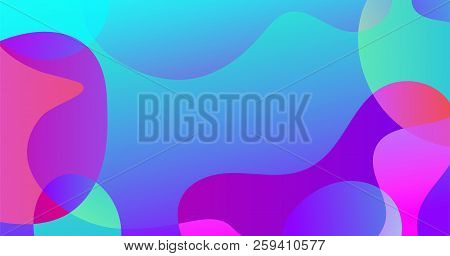 Vector Abstract Blur Wave Shapes In Gradient Iridescent Colors Effect Soft Transition. Slider Templa