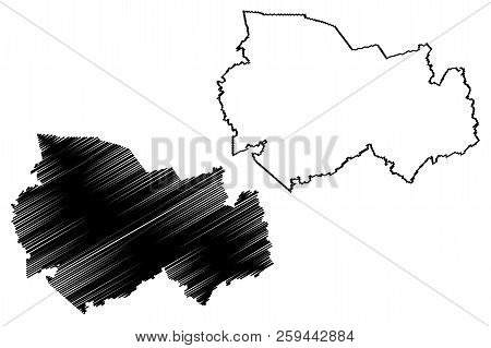 Novosibirsk Oblast (russia, Subjects Of The Russian Federation, Oblasts Of Russia) Map Vector Illust