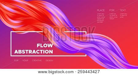 Wave Liquid Shape. Abstract Fluid Background. Trendy Illustration Eps10 Vector. Creative Interweavin