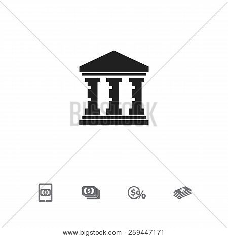 Set Of 5 Editable Investment Icons. Includes Symbols Such As Currency, Mobile Banking, Greenback And
