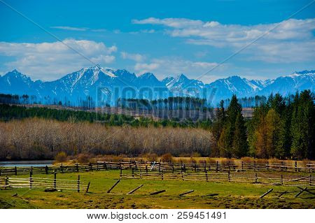 Beautiful Spring Landscape Of The Western Sayan Mountains