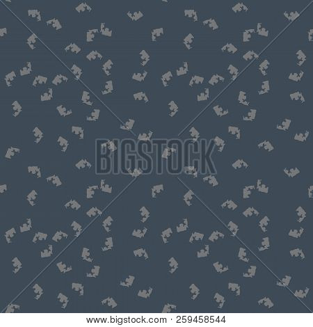 Ufo Military Camouflage Seamless Pattern In Different Shades Of Grey And Navy Blue Colors