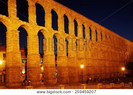 Roman aqueduct of Segovia, Spain, declared World Heritage Sites by UNESCO, Europe