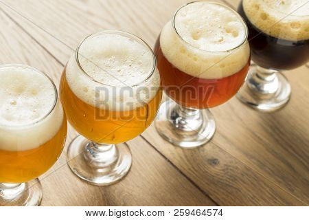 Refreshing Cold Beer Flight