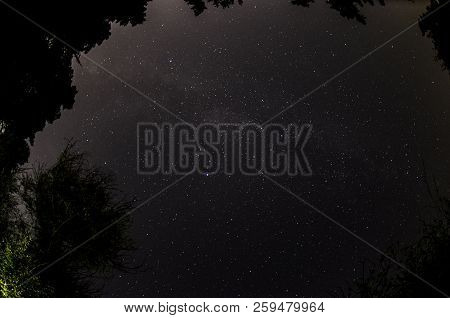 Milkyway Constralations Forest Athens Greece Parnitha Mountain