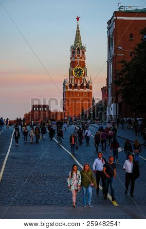 Moscow, Russia - September, 30, 2018: people on a red square in Mosocw