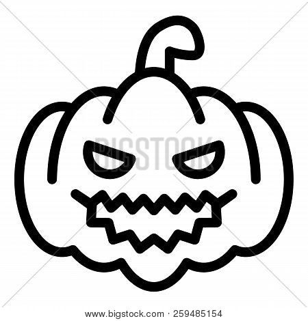 Pumpkin Line Icon. Gourd Vector Illustration Isolated On White. Squash Outline Style Design, Designe