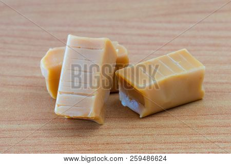 Polish Traditional Milk Toffee Candies Krowki Meaning Little Cows.