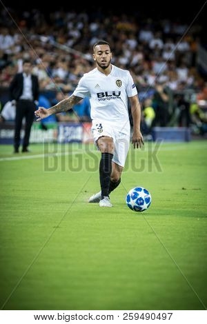 VALENCIA, SPAIN - SETEMBER 19: Ruben Vezo during UEFA Champions League match between Valencia CF and Juventus at Mestalla Stadium on September 19, 2018 in Valencia, Spain