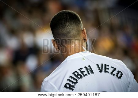 VALENCIA, SPAIN - SETEMBER 19: Ruben Vezo during UEFA Champions League match between Valencia CF and Juventus at Mestalla Stadium on September 19, 2018 in Valencia, Spain
