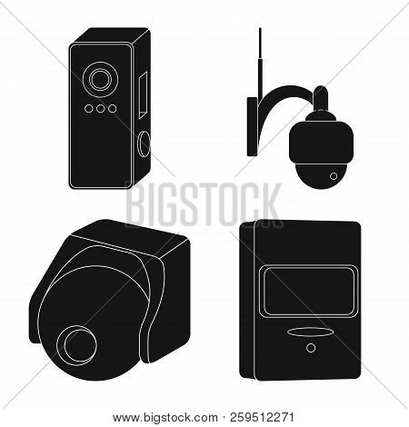 Isolated Object Of Cctv And Camera Sign. Set Of Cctv And System Vector Icon For Stock.