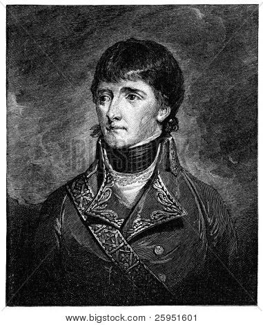 Young Napoleon als eerste consul. Vintage gravure uit Harper's maandblad 1879. Het beeld is 