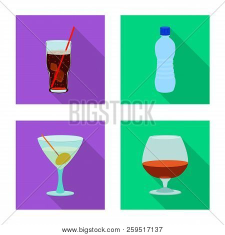 Vector Illustration Of Drink And Bar Symbol. Collection Of Drink And Party Stock Vector Illustration