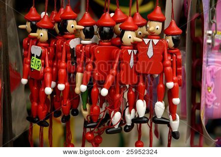 Wooden Pinocchio Puppet Souvenirs