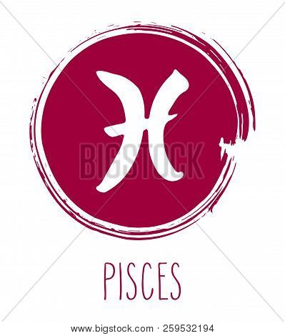 Pisces Hand Drawn Zodiac Sign