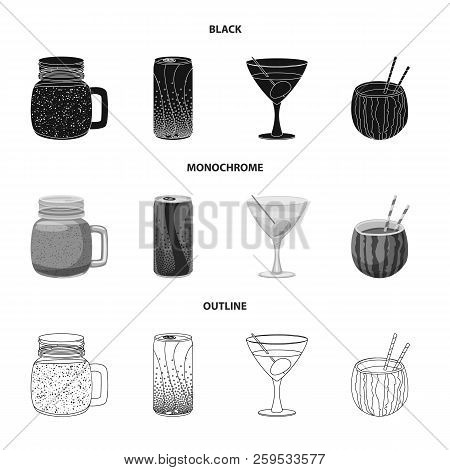 Vector Design Of Drink And Bar Icon. Collection Of Drink And Party Vector Icon For Stock.