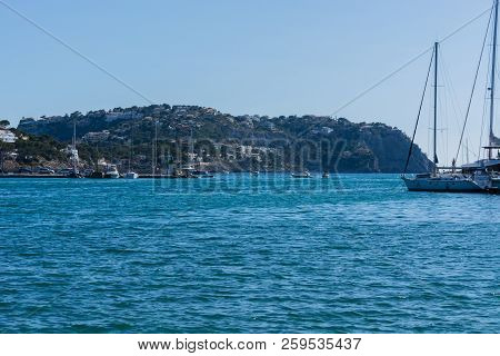 Port Andratx, Spain - June 01, 2016:
View Of The Bay Of Port Andratx Mallorca Baleares Spain. In The