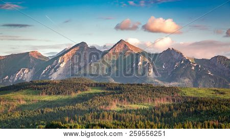 Stunning Tatra Mountains At Sunset In Poland