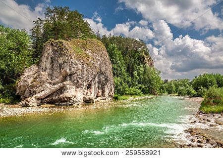 Beautiful Stream Bialka In The Pieniny Mountains In Summer