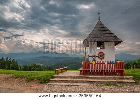 Small Chapel On The Background Of The Tatra Mountains, Poland
