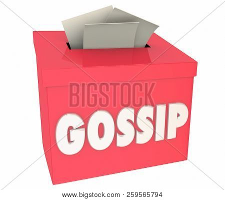 Gossip Rumors Innuendo Lies False Stories Box 3d Illustration