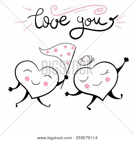 Heart With Butterfly Net. Love Illustration. Vector Eps 10