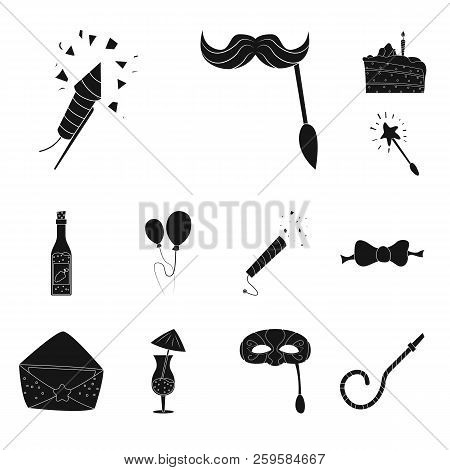Vector Illustration Of Party And Birthday Sign. Set Of Party And Celebration Stock Vector Illustrati