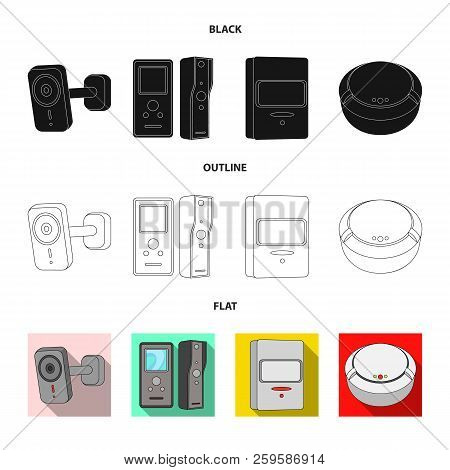 Isolated Object Of Cctv And Camera Symbol. Collection Of Cctv And System Stock Vector Illustration.