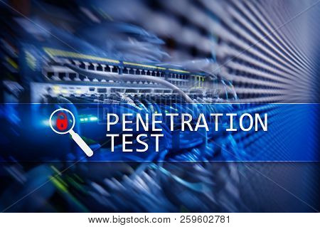 Penetration Test. Cybersecurity And Data Protection. Hacker Attack Prevention. Futuristic