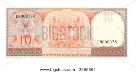 10 Gulden Bill Surinamu, 1963